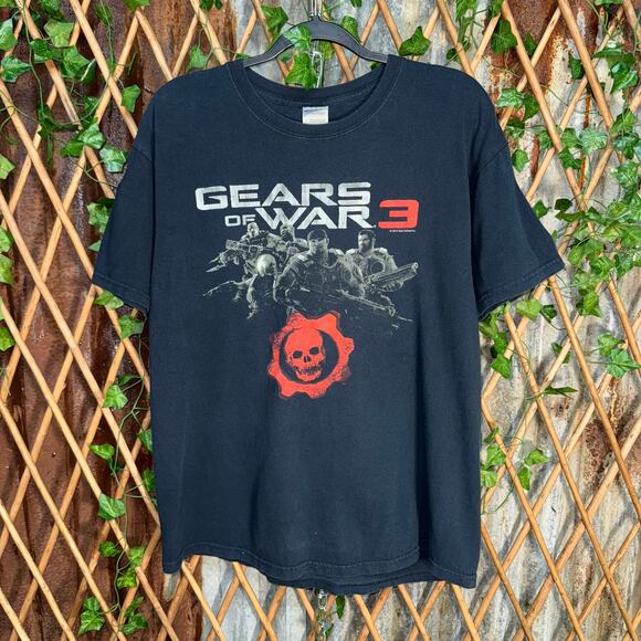 Vintage Y2K gears of war 3 Xbox promo video game 00s t-shirt - Picture 1 of 4